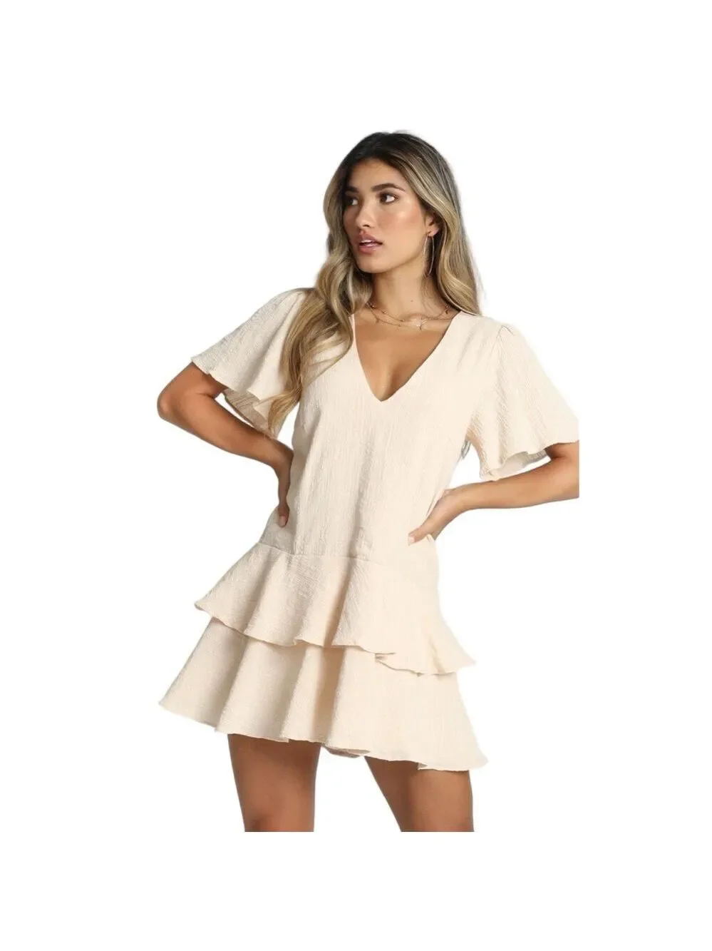 showpo beige dress Showpo Bahama Baby Dress In Beige